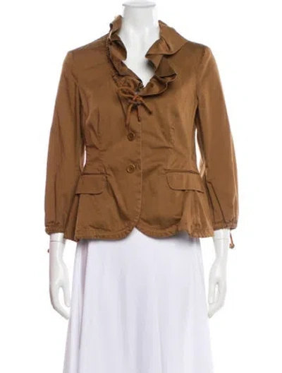 Pre-owned Moschino Cheap And Chic Vintage 2000's Utility Jacket In Brown