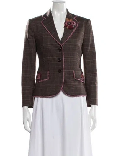 Pre-owned Moschino Cheap And Chic Vintage 2010's Blazer In Brown