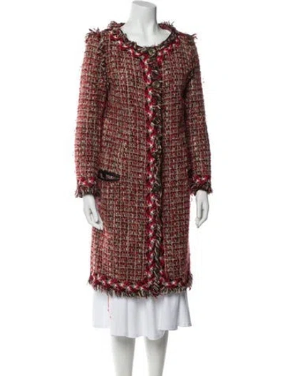 Pre-owned Moschino Cheap And Chic Vintage 2010 Faux Fur Coat In Red