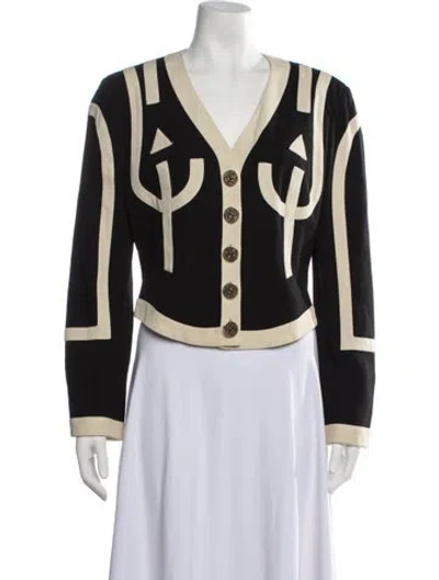 Pre-owned Moschino Cheap And Chic Vintage Late 1990's - Early 2000's Jacket In Black/neutrals