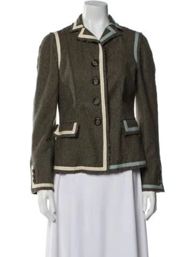 Pre-owned Moschino Cheap And Chic Vintage Late 2000's - Early 2010's Blazer In Green