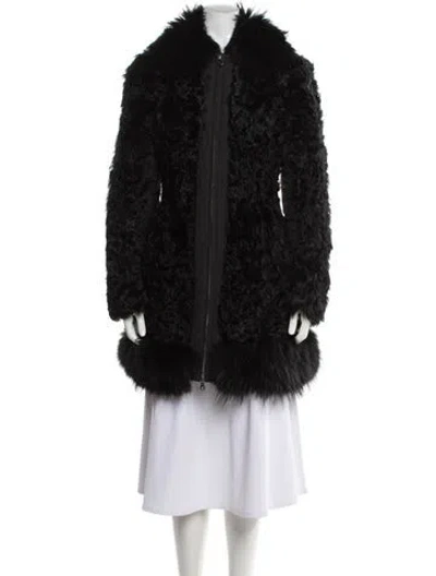 Pre-owned Moschino Cheap And Chic Vintage Late 2000's - Early 2010's Faux Fur Coat In Black