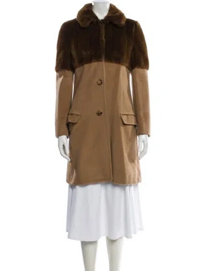 Pre-owned Moschino Cheap And Chic Vintage Late 2000's - Early 2010's Faux Fur Coat In Brown
