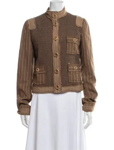 Pre-owned Moschino Cheap And Chic Vintage Late 2000's - Early 2010's Jacket In Brown