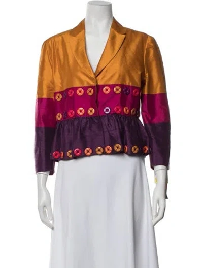 Pre-owned Moschino Cheap And Chic Vintage Late 2000's - Early 2010's Jacket W/ Tags In Orange/pink/purple