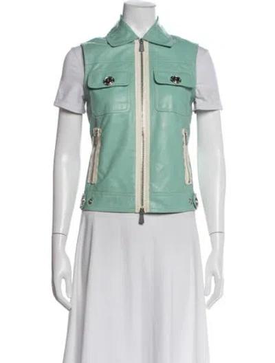 Pre-owned Moschino Cheap And Chic Vintage Late 2000's - Early 2010's Vest In Green
