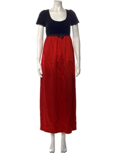 Pre-owned Moschino Cheap And Chic Vintage Long Dress In Black/red