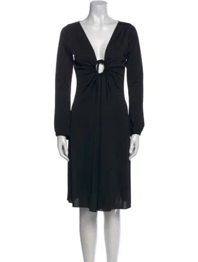 Pre-owned Moschino Cheap And Chic Vintage Midi Length Dress In Black