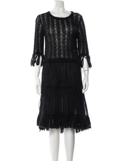 Pre-owned Moschino Cheap And Chic Vintage Midi Length Dress In Multi