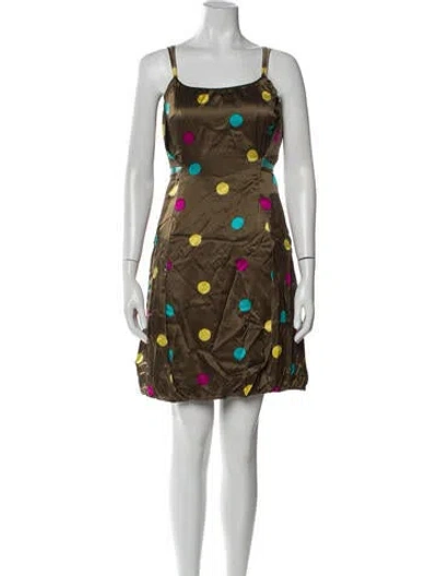 Pre-owned Moschino Cheap And Chic Vintage Mini Dress In Brown