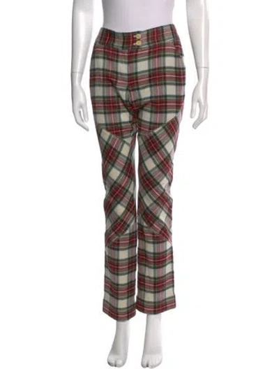 Pre-owned Moschino Cheap And Chic Vintage Straight Leg Pants In Red