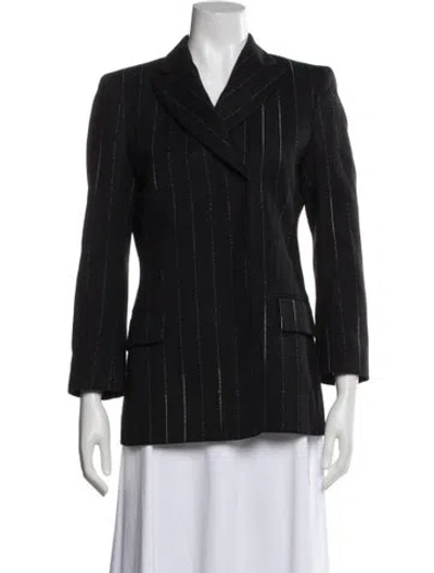 Pre-owned Moschino Cheap And Chic Vintage Virgin Wool Blazer In Black