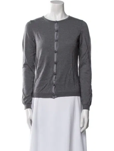 Pre-owned Moschino Cheap And Chic Virgin Wool Crew Neck Sweater In Gray