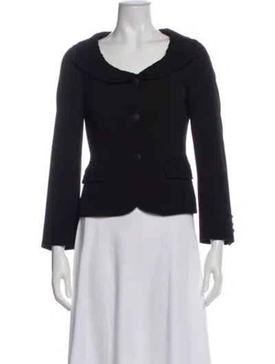 Pre-owned Moschino Cheap And Chic Virgin Wool Evening Jacket In Black