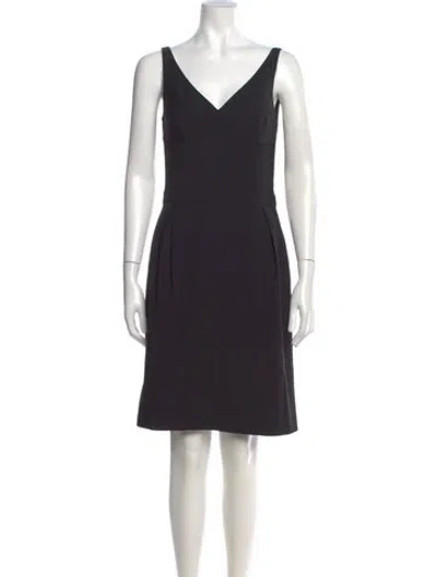 Pre-owned Moschino Cheap And Chic Virgin Wool Knee-length Dress In Black