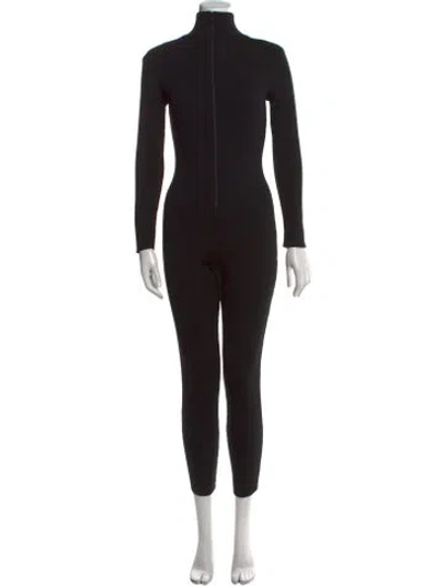 Pre-owned Moschino Cheap And Chic Virgin Wool Turtleneck Jumpsuit In Black