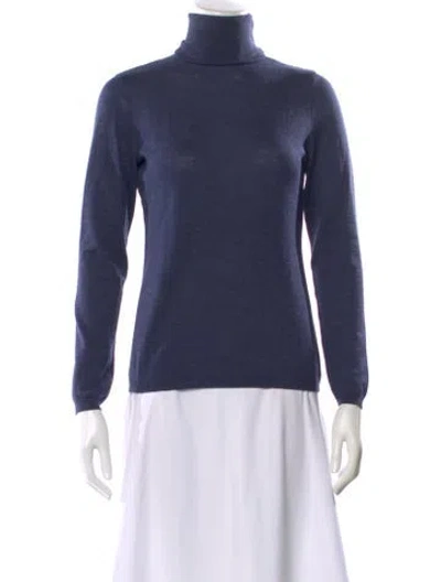 Pre-owned Moschino Cheap And Chic Virgin Wool Turtleneck Sweater In Blue