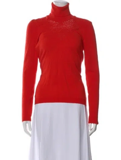 Pre-owned Moschino Cheap And Chic Virgin Wool Turtleneck Sweater In Orange