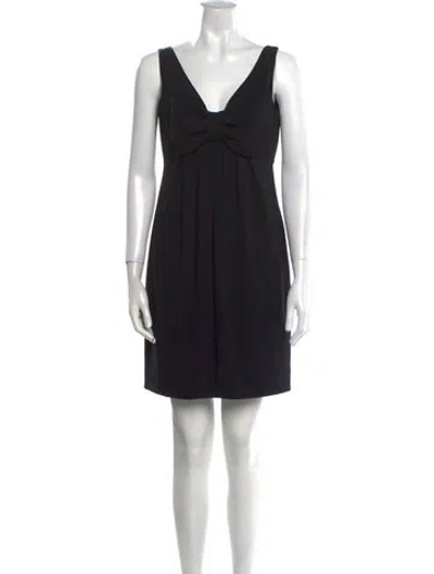 Pre-owned Moschino Cheap And Chic V-neck Mini Dress In Black