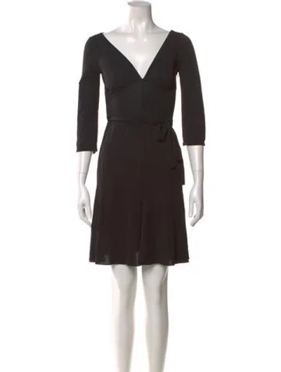 Pre-owned Moschino Cheap And Chic V-neck Mini Dress In Black