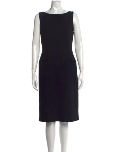 Pre-owned Moschino Cheap And Chic Wool Knee-length Dress In Black