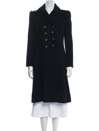 Pre-owned Moschino Cheap And Chic Wool Peacoat In Blue