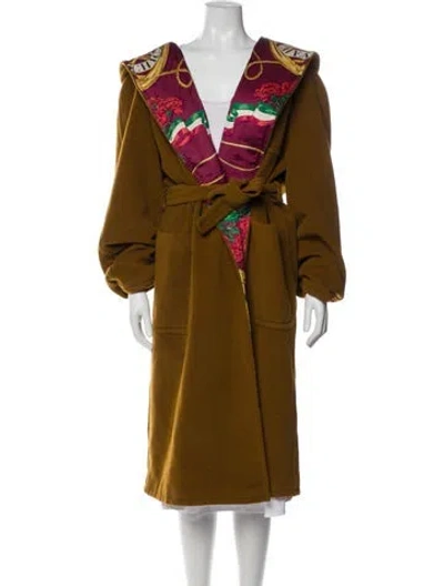 Pre-owned Moschino Cheap And Chic Wool Trench Coat In Brown