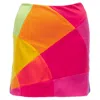 Moschino Cheap Chic Rainbow Colorblock Patchwork Mini Skirt In Multi