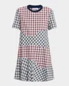 Moschino Check Mini T-shirt Dress In Multi