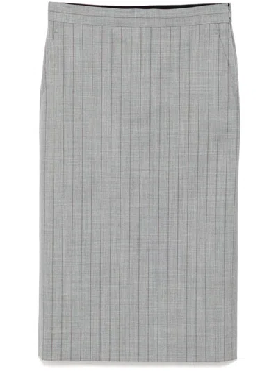 Moschino Checked Skirt In Grey