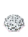Moschino Checkerboard-print Umbrella In White