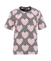 Moschino Checkered Love Printed T-shirt In Pink