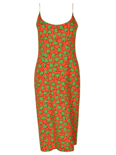 MOSCHINO CHERRY MONOGRAM PRINT DRESS