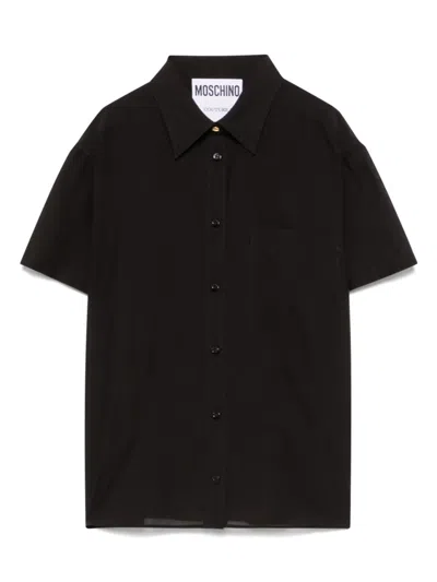 Moschino Chest-pocket Shirt In Black
