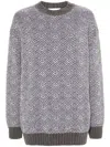 Moschino Pullover Mit Zickzackmuster In Grau