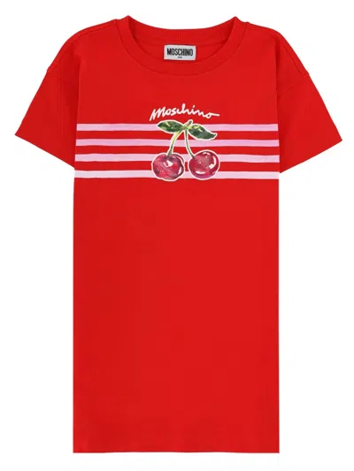 Moschino Chic Cotton Mini Dress For Girls In Multi