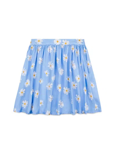 Moschino Chic Mini Skirt For Girls In Blue