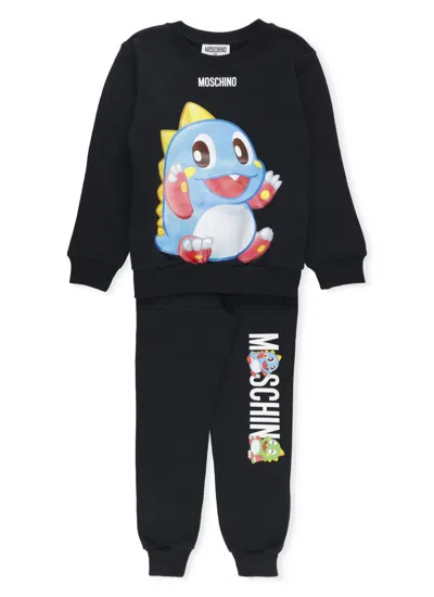 Moschino Kids' Chinese New Year Two Piece Suit In Black