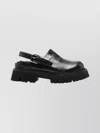 Moschino Chunky Platform Slingback Sandals Buckle Detail In Black