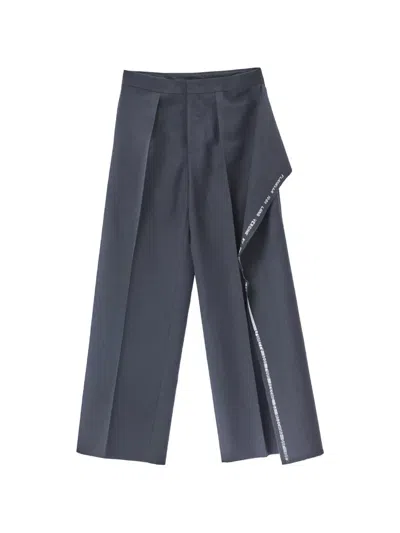 Moschino Cimosa Pleated Trousers In Gray