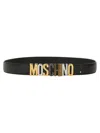 Moschino Adjustable Logo Cinrua Belt With Multi-tone Buckle