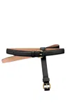Moschino Bow-detail Leather Belt In Black