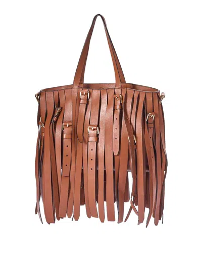 Moschino Cinture Tote Bag In Sand
