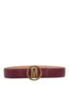 Moschino Circle M Belt In Red