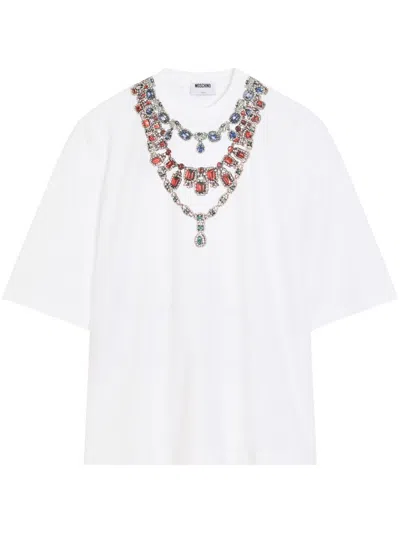 Moschino Classic Cotton T-shirts And Polos Collection In White