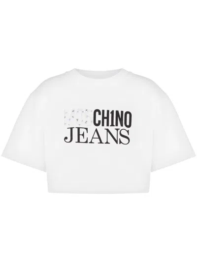 Moschino Classic Fit T-shirt With Design In White
