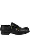 Moschino Double Monk Strap Loafers Cobbler In Schwarz