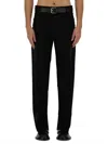 Moschino Couture Classic Regular Fit Wool Pants In Black
