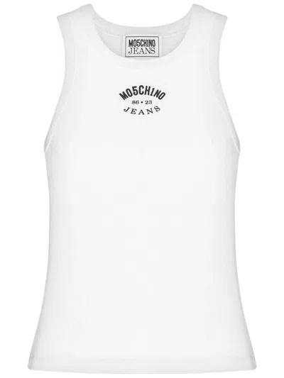 Moschino Classic White Top With Minimalist Design