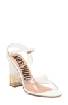 MOSCHINO MOSCHINO CLEAR HEEL SANDAL